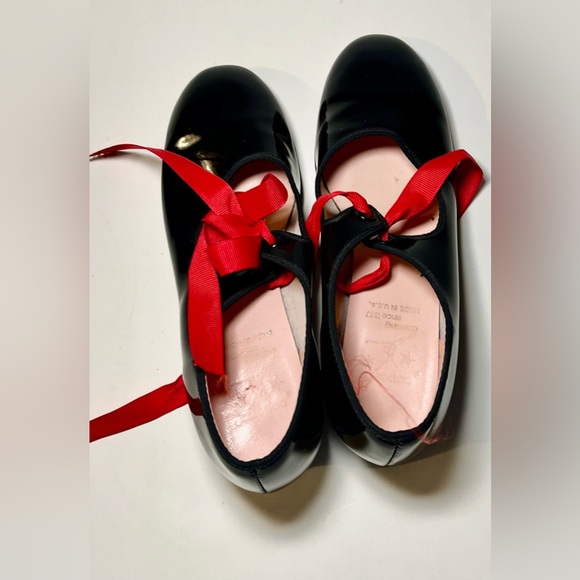 Capezio Dance Tap Shoes Pantent Leather Black, size 2 1/2 - Picture 2 of 8